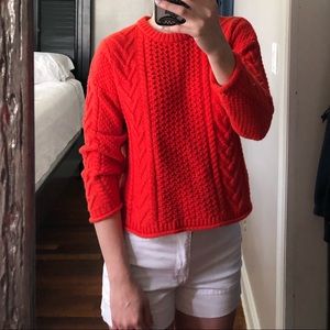 Madewell Orange Knit Sweater